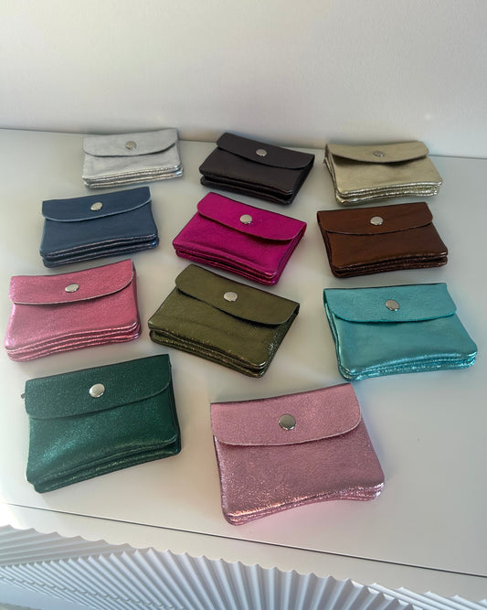 Portamonete Shine Vera Pelle