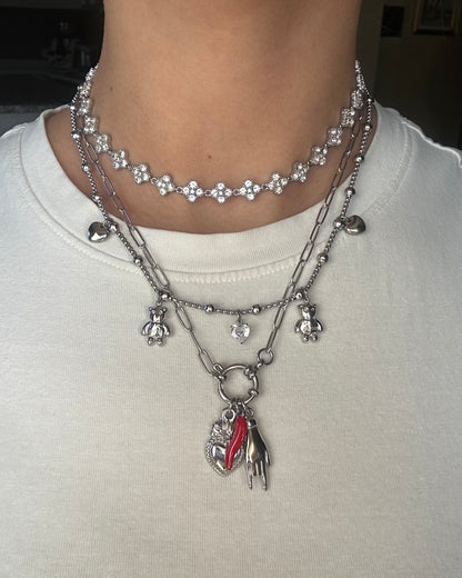 Collana Teddy Argento